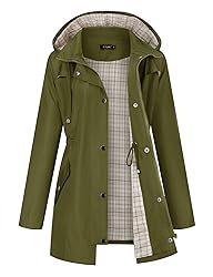 LOMON Women Rain Jacket Lightweight Hooded Jackets
