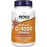 NOW Supplements, Vitamin C-1000 Complex with 250 mg of Bioflavonoids, Buffered, Antioxidant Protection*, 90 Tablets