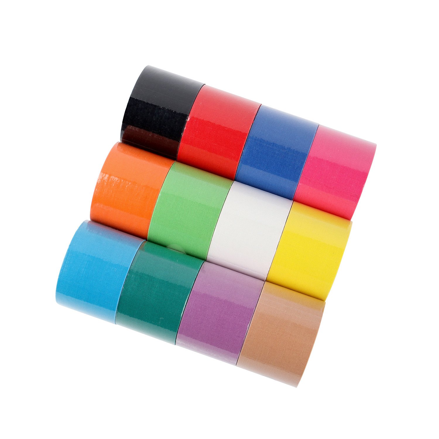 PHYTOP K Tape Kinesiology Tape 12 Rolls Sports Tape Kinesiology in Rainbow Mixed Colors, Muscle Tape for Support and Recovery