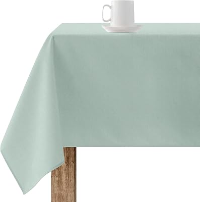 Belum Tischdecke, schmutzabweisend, Größe 100 x 140 cm, extraweich, Mintfarben, 100, 65% Bio-Baumwolle, 35% Polyester, Modell Rhodos 2816