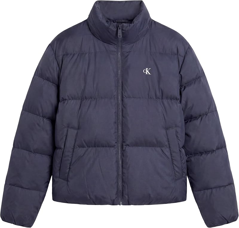 Damen Pufferjacke Essential Short Down mit Kapuze, Blau (Blue Nights), S