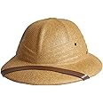 Pith Helmet,Hat, Adjustable Anti-bugs Pith Helmet, Portable Pith Helmets for Men, One Size Sun Hats, Explorer Light Coffee