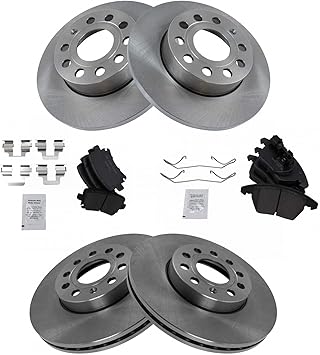 Amazon Com Front Rear Ceramic Brake Pad Rotor Kit Direct Fit For Vw Golf Jetta Automotive