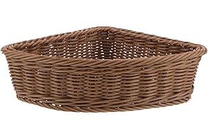 Alipis Triangular Corner Shelf Storage Bin - Wardrobe Organizer Basket For Snacks Clothing Sundries Cosmetics - Bathroom Kitc