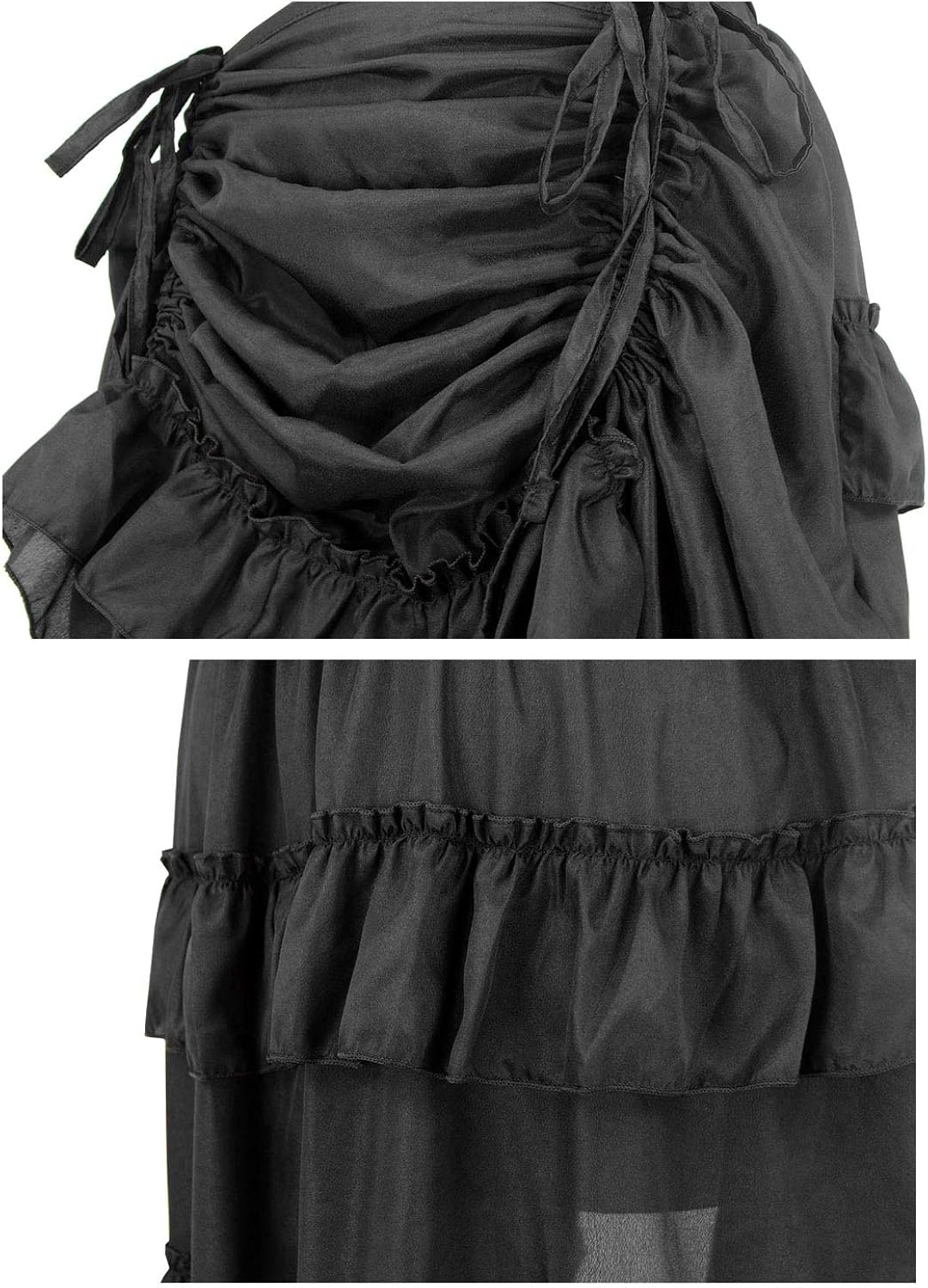 Charmian Women's Steampunk Gothic High Low Cyberpunk Skirt: Clothing