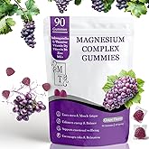 MATOP Magnesium Complex for Women Gummies - 8 in 1 Triple Magnesium Complex (Glycinate, Malate, Citrate) with L-Theanine, Ashwagandha, Vitamin D3, B6 & Zinc - Stress, Calm & Focus - 90 Vegan Gummies