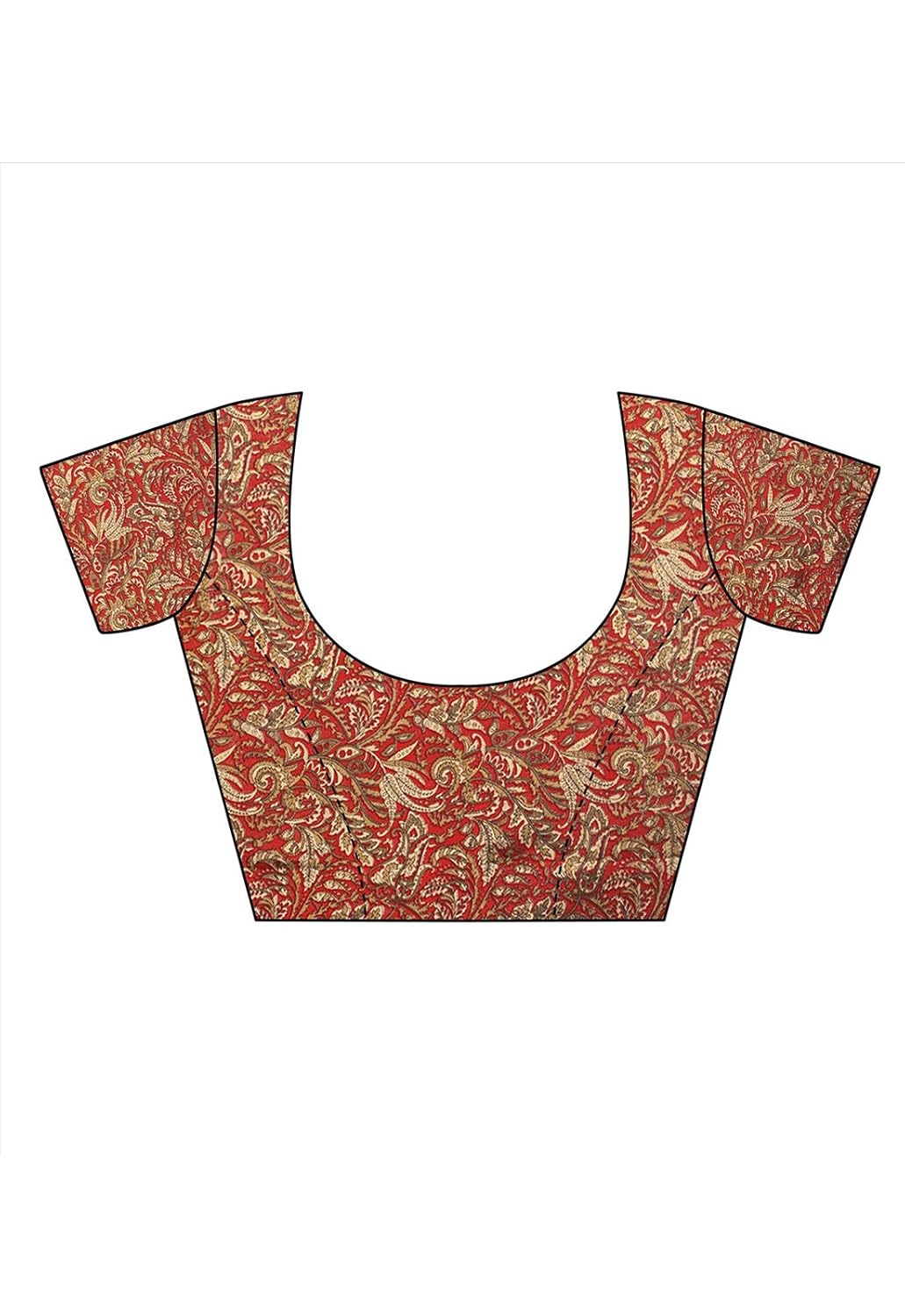 ishin poly synthetic printed women's saree sari with tassels