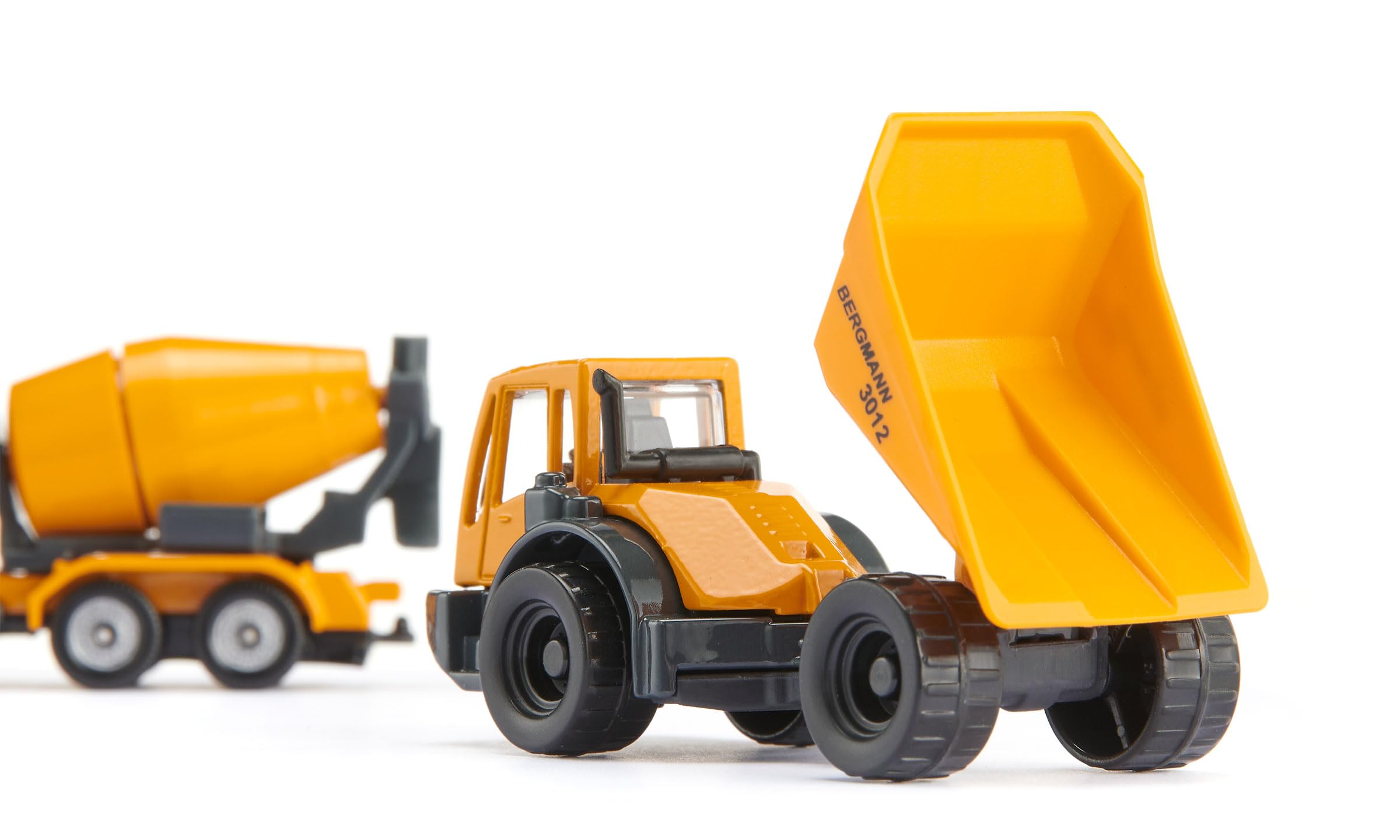 Siku 1692, Baustellen-Set, Dumper und Betonmischer, Spielzeugauto für Kinder, Gelb, Metall/Kunststoff, Kipp- und drehbare Trommel, Kippbare Mulde 3
