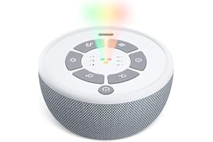 Dreamegg Portable White Noise Machine with "4-7-8" Guided Visual Breathing Light - Sound Machine with 9 Soothing Sounds & Tim