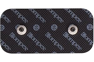 Compex Easy Snap Electrodes 2in x 4in for Edge, Performance, Sport Elite Muscle Stimulators – Blue, 2 Count (Pack of 1)