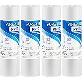 PUREPLUS 5 Micron 10" x 2.5" Whole House Sediment Home Water Filter Cartridge Replacement for Any 10 inch RO Unit, Culligan P5, Aqua-Pure AP110, Dupont WFPFC5002, CFS10, WHKF-G05, 4Pack