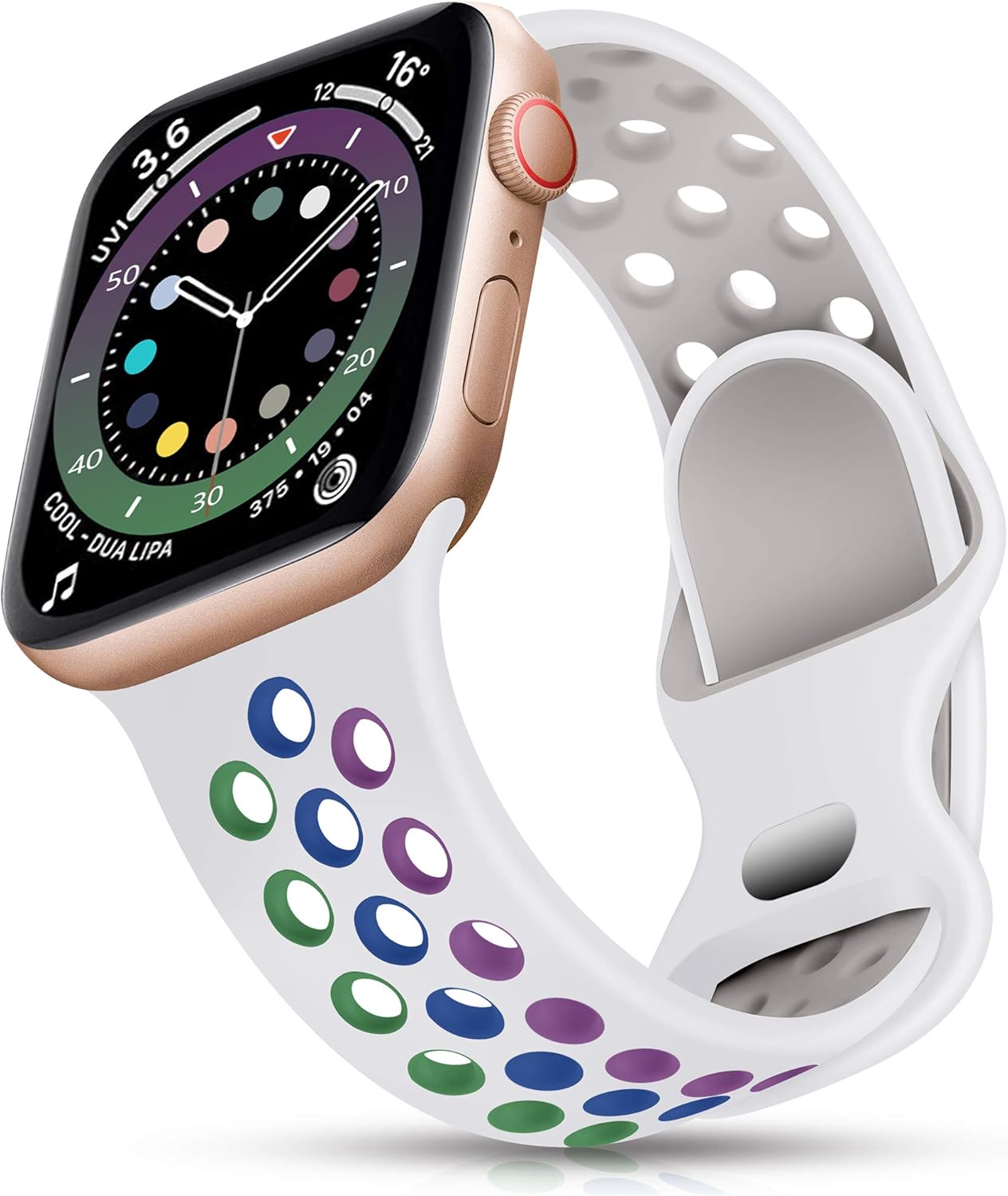 Epova Silicone Sport Strap Compatible with Apple Watch Strap 42mm 44mm 45mm 46mm 49mm