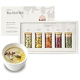 KKOKDAM Lovely Tea Gift Set – Premium Blooming Flowers Variety Pack - Fancy Gifts from South Korea - 5 Count