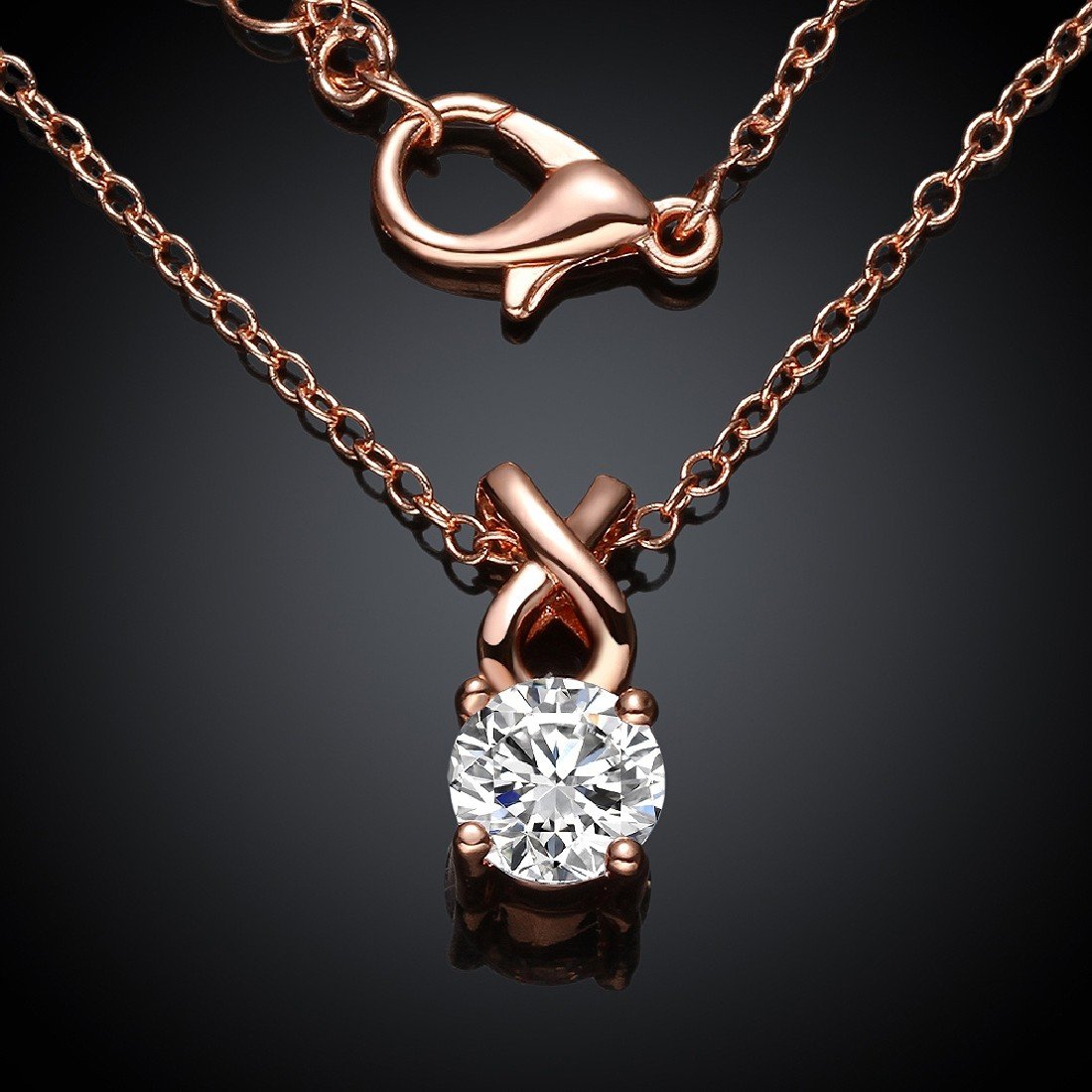 Colgante JoyliveCY  para mujer con elegante cristal de imitación y cadena larga