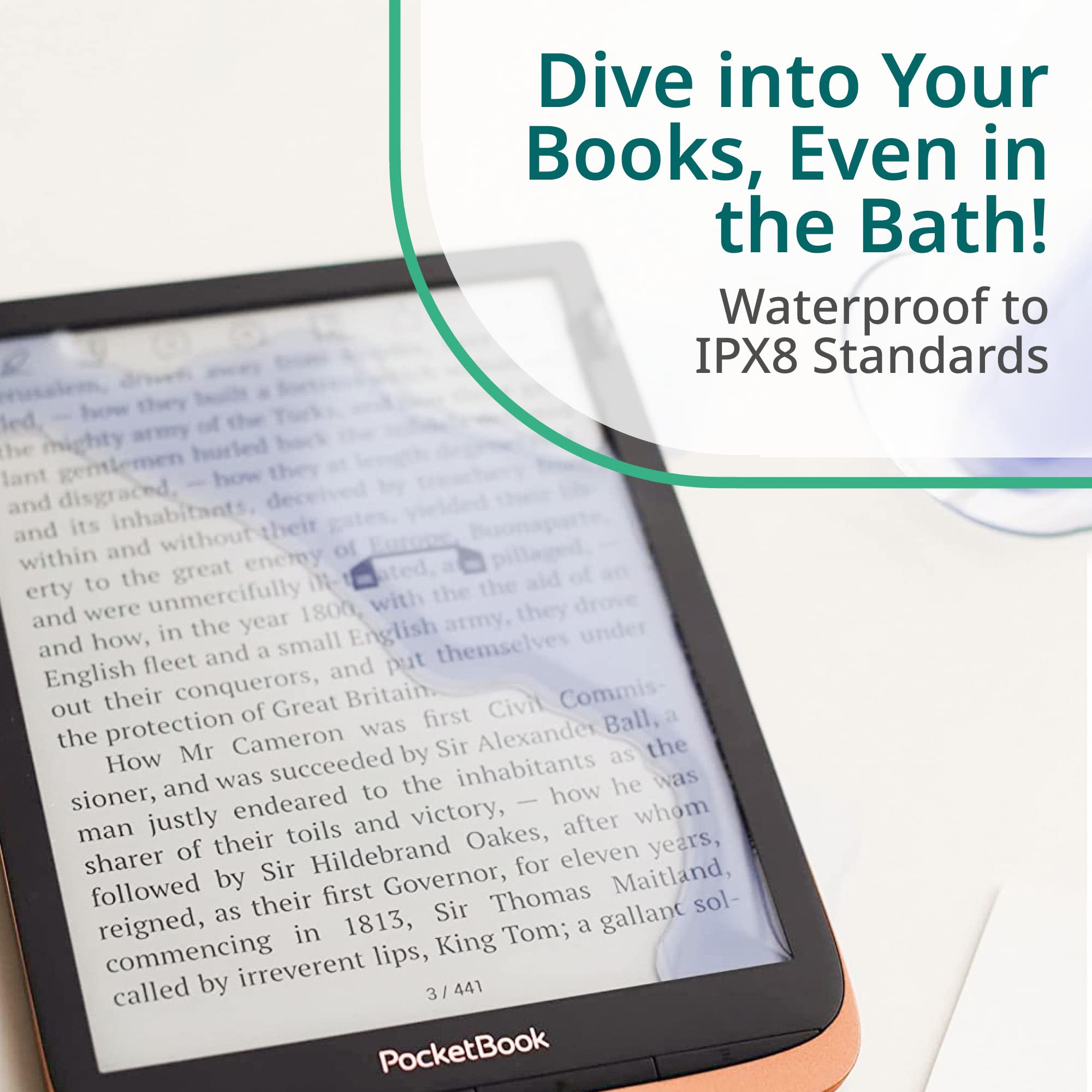 PocketBook Touch HD 3 | Audio- & E-Book Reader | 6? Glare-Free & Eye-Friendly E-Ink Screen | Text-to-Speech Function | Bluetooth | Adaptive SMARTlight | IPX8 Waterproof | E-Reader, Spicy Copper