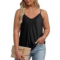 Agnes Orinda Plus Size Sexy Velvet Cami for Women Lace Deep V Neck