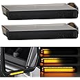 2Pcs Sequential Amber LED Side Mirror Turn Signal Lights Smoked Compatible with Ford F150 2004-2014 /Raptor 2010-2014 /Expedition 1997-2007/Lincoln Mark LT 2006-2008