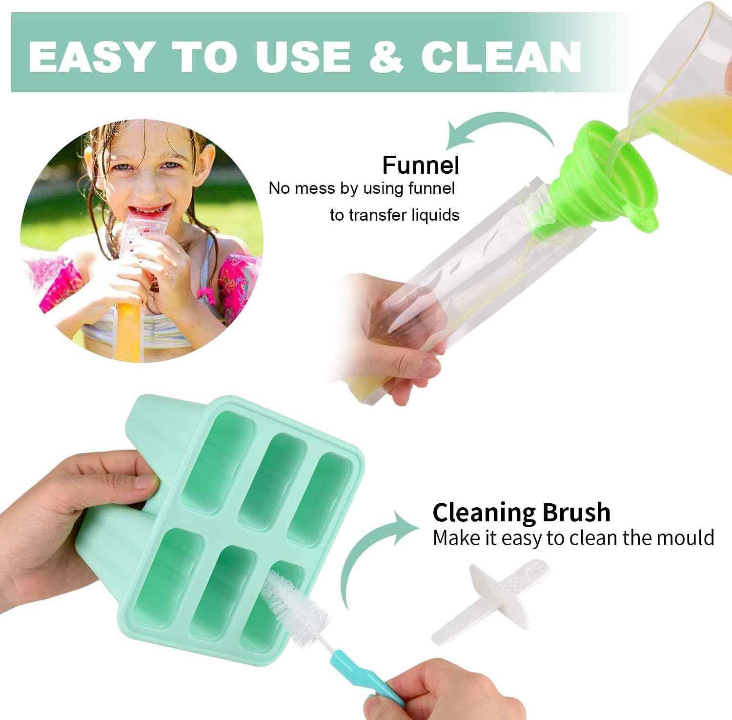 Moules A Glace Wktrsm Moules A Glace Silicone Moules A Glacons Popsicles Mold Sans Bpa Ice Creme Pop Mold Reutilisable Pour Bebe Enfants Et Adultes Cuisine Maison Lemoncitylive Com