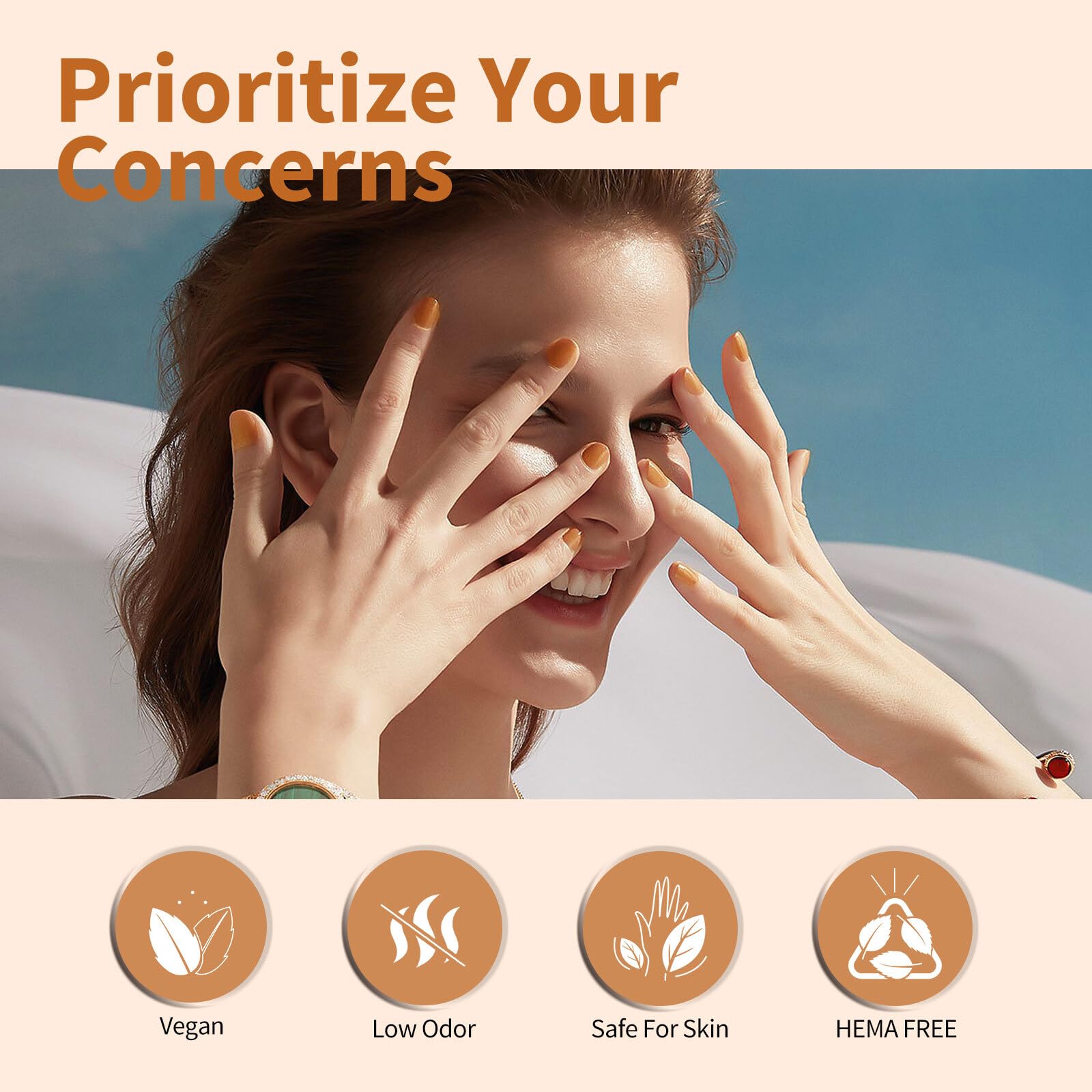 CANNI Brown Gel Nail Polish, 1Pcs Brown Fall Winter Gel Polish Color Nail Polish Gel High Gloss Soak Off U V Gel Nail French Nail Manicure Salon DIY - Image 6