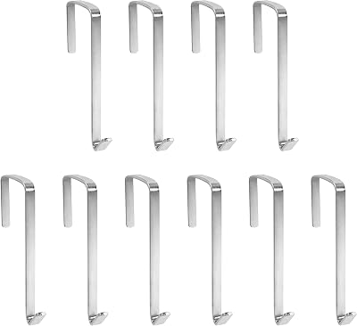 Vantasii 10 Pack Over The Door Hooks for Interior Doors 1.3 to 1.65 Inch