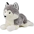 Ice King Bear Lifelike Siberian Husky Stuffed Animal - Plush Toy - 13 Inches Length (Weighted)