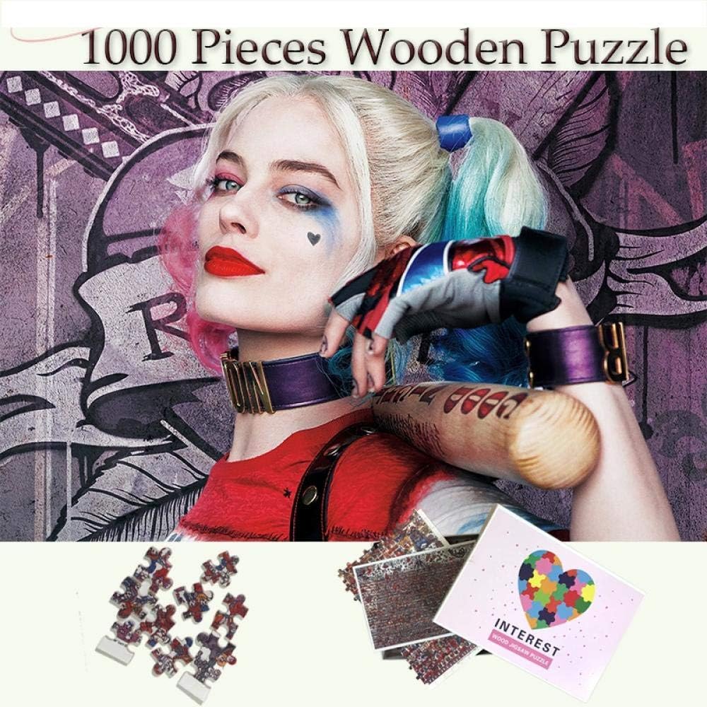 yingPT 1000 Pieces of Wooden Puzzle-Harley Quinn Customized Wooden Puzzle Toys Jigsaw Puzzles 1000 Pieces Wooden Puzzle Games for Adults Teenagers Home Decor