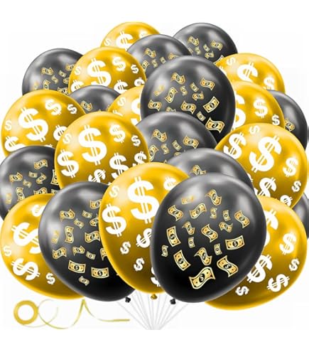 Dollar-Konfetti, Gold-Glitzer – 90 Stück + 10 G Folienkonfetti Für Casino-Party, Geld-Motto, Tischdeko