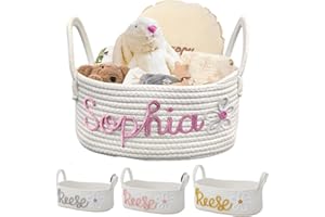 Personalized Easter Basket for Kids, Custom Easter Basket with Name and Handle, Baby Girls Gifts Basket, Dog Toy Baskets, Bat
