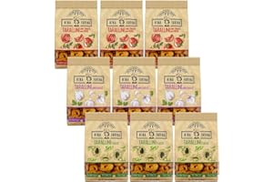 NINA FARINA Tarallini Variety Pack-Fresh Baked Italian Crackers Free from Added Sugars, Palm Oils & Yeast - Italian Style Nutritious Tarallini Crackers Great for Health 6.35oz/bag (9PACK)
