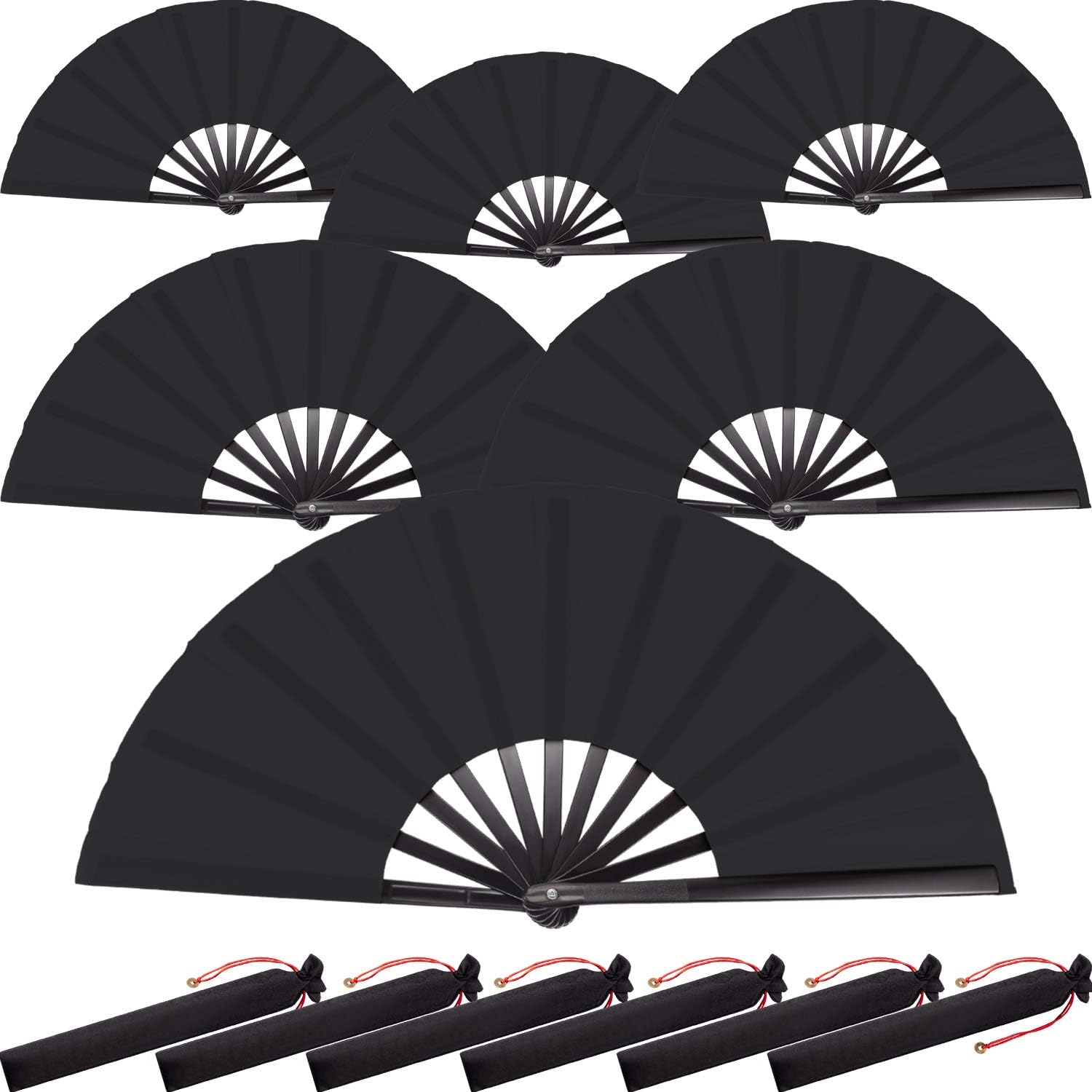Large Folding Silk Hand Fan Hand Folding Fans Chinese Tai Chi Folding Fan for Men