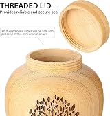 HOOMTREE Small Keepsake Urns Bamboo Set of 4 Tree of Life Engraved view 4