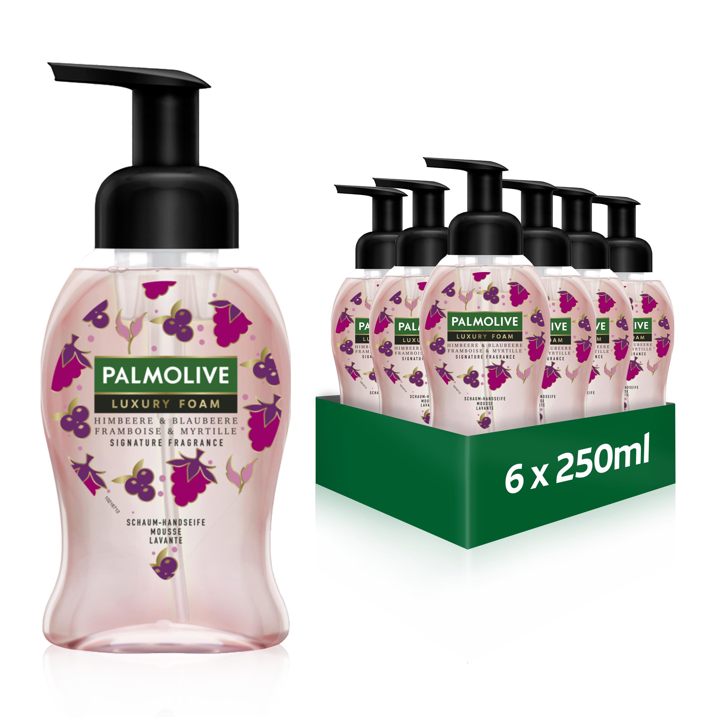 Palmolive Foam Soap Raspberry Foam Hand Soap Suitable for Sensitive Skin, 250 ml (Pack of 6)