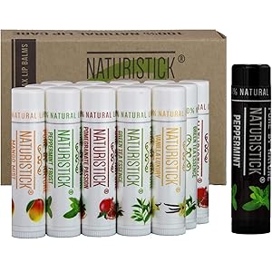 All-Natural Beeswax Lip Balm - 16 Pack Gift Set by Naturistick. Best Moisturizing Chapstick for Healing Dry, Chapped Lips, with Aloe Vera, Vitamin E, Coconut Oil - for Men, Women and Kids. Made in USA
