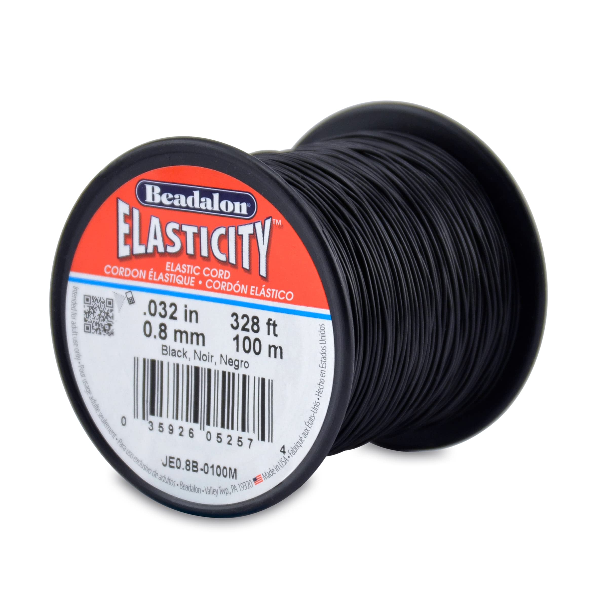 Beadalon 0.8 mm 100 m Elastcity, Black