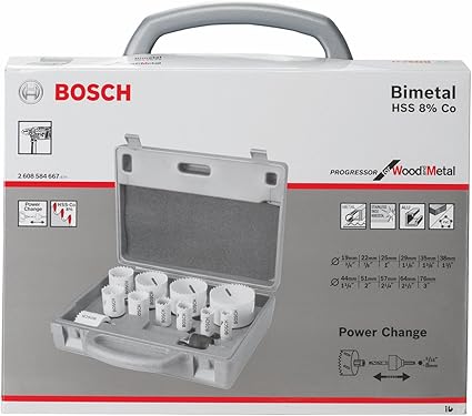 Bosch 2608584667 Coffret Scie Cloche 14 Pieces 19 22 25 29 35 38 44 51 57 64 76 Mm Amazon Fr Bricolage