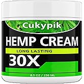 JUYIHEAL Hemp Cream 8.5oz, Natural Soothing Topical Cream, with Arnica,MSM, Turmeric, Menthol, Aloe