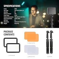 NEEWER Basics 2 Pack LED Video Light Panel Lighting