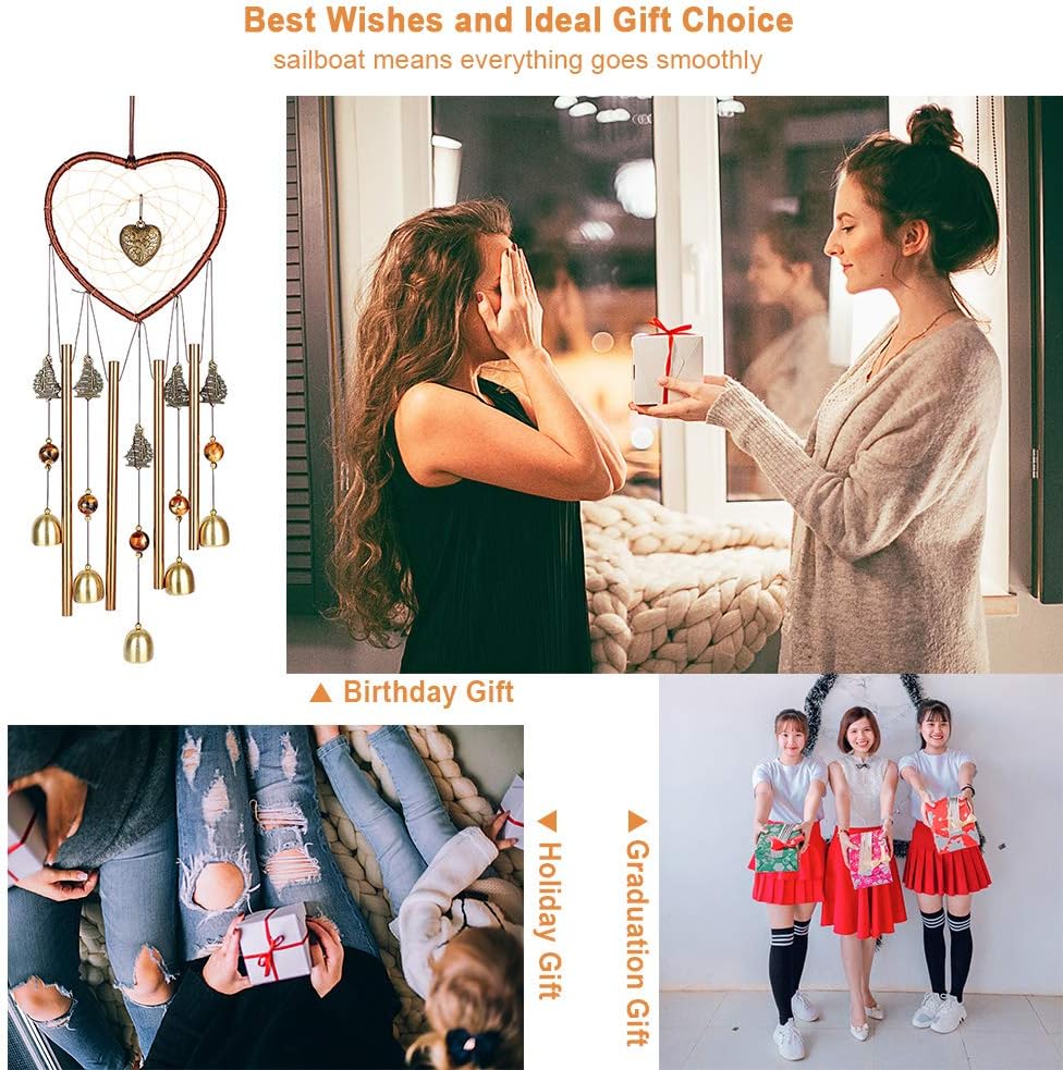 PROMISE YO Heart Wind Chimes Outdoor, Hearts Windchime Indoor Dream Catcher Wind Chimes Outdoor Metal Bell Wind Chimes Mom Wind Chime for Garden, Yard, Patio, Home, Room, Window Décor (Heart Shape) : Garden & Outdoor