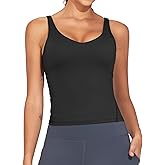 Dragon Fit Women's Padded Workout Tank Tops Fitted Wirefree Longline Sports Bra for Gym Yoga