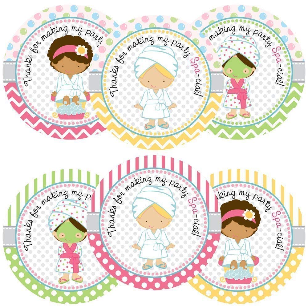 Amazon Com Girl Spa Party Sticker Labels Birthday Or Baby Shower Favor Labels And Envelope Seals Set Of 30 Handmade