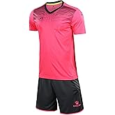 KELME Soccer Goalkeeper Jersey Short Sleeve Uniform Kit - Mens Padded Football Goalie Shirt Shorts Socks Unisex Adult Sizes