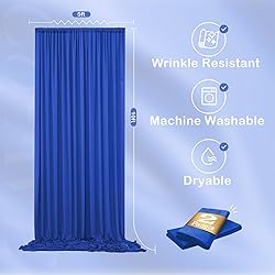 Wrinkle Free Royal Blue Backdrop Curtains for Party