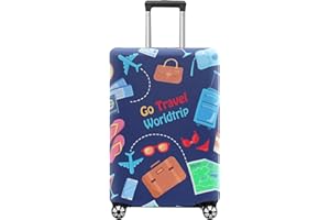 Tibapla Luggage Protector Cover, Travel Luggage Cover with Zip Fit for 18-32 Inch Luggage, Elastic Dustproof Anti Scratch Lug