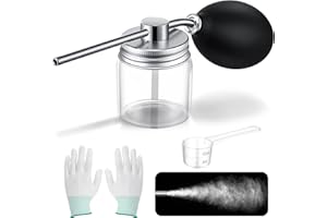 Qualirey Diatomaceous Round Food Grade Bulb Duster, Powder Duster About 2oz, Powder Dispenser, Home Applicator, Puffer Sprayer for Multi Purpose Indoor and Outdoor Use