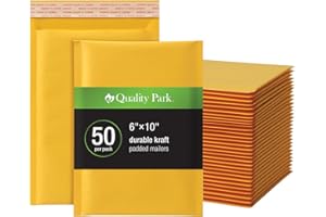 Quality Park Bubble Mailers, 6 x 9 Shipping Envelopes, Durable Brown Kraft Padded Envelopes, Redi-Strip Peel Off Closure, 50 