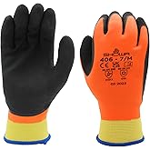 SHOWA 406 Full Double Coated Natural Rubber Latex Insulated General Purpose Winter Work Gloves with Nylon Blend Liner, X-Large (1 Pair)