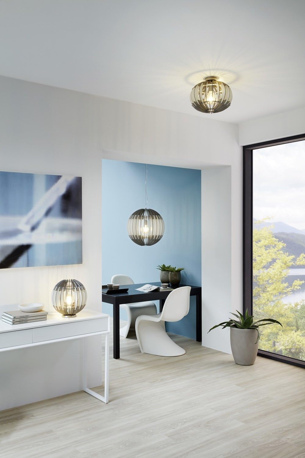 EGLO OLMERO Pendant Light Steel 60 W Matt Nickel, Matte Nickel - Image 4