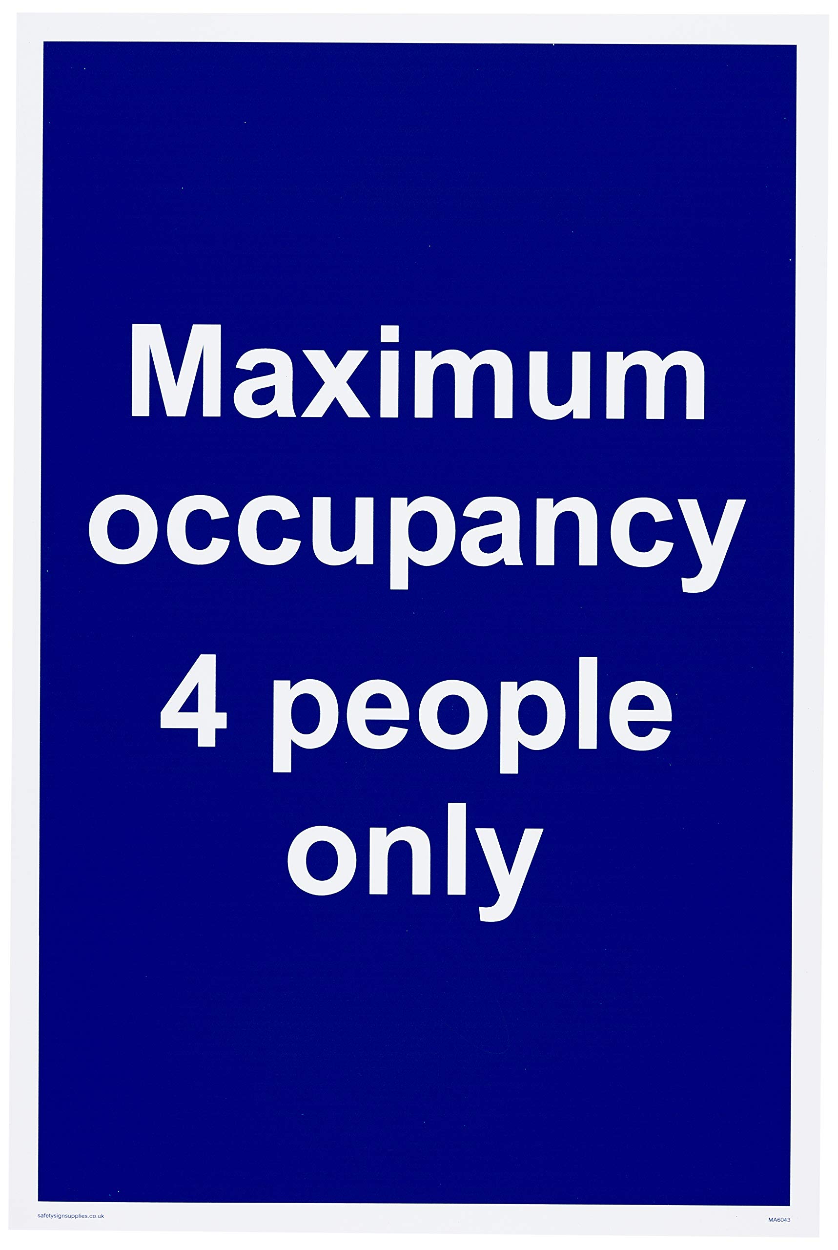 Maximum occupancy 4 people only