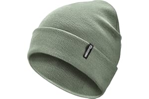 Ocatoma Beanie for Men Women Acrylic Knit Cuffed Slouchy Men's Daily Warm Hat Toque Unisex Gifts for Men Women Boyfriend Him