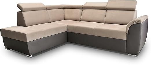 Grand Canape D Angle Convertibles 3 4 Places Tissu Simili Cuir